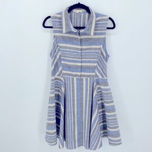 Entro Striped Midi Dress